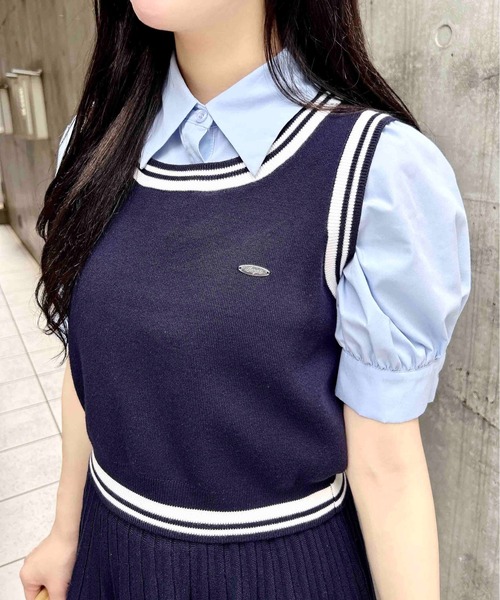 INGNI(イング)の「ニットベスト+ニットミニスカパン/セットアップ(セットアップ・レディース・ベージュ/ネイビー/グレー・M)」の17枚目の写真
