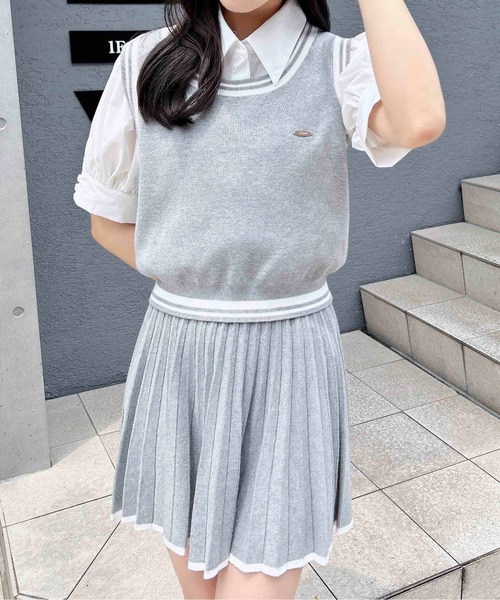 INGNI(イング)の「ニットベスト+ニットミニスカパン/セットアップ(セットアップ・レディース・ベージュ/ネイビー/グレー・M)」の19枚目の写真