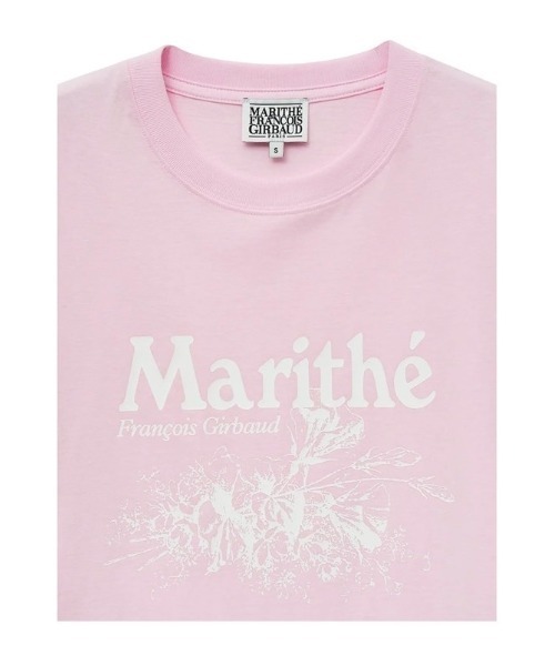 ★Marithe + Francois Girbaud★ FLOWER TEE light pink MFG44UT FLOWER TEE（Tシャツ/カットソー）｜MARITHE + FRANCOIS GIRBAUD