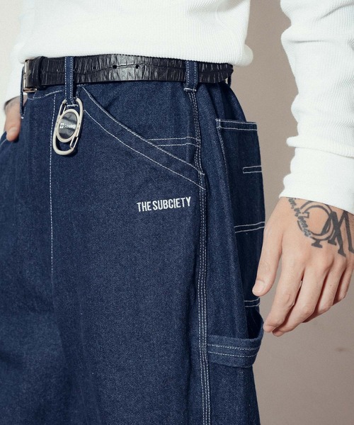 Subciety（サブサエティ）の「Patched painter pants（デニムパンツ・メンズ・インディゴブルー/ブラック・SMALL/MEDIUM/LARGE/X-LARGE）」の21枚目の写真