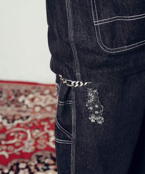 Subciety（サブサエティ）の「Patched painter pants（デニムパンツ・メンズ・インディゴブルー/ブラック・SMALL/MEDIUM/LARGE/X-LARGE）」の9枚目の写真