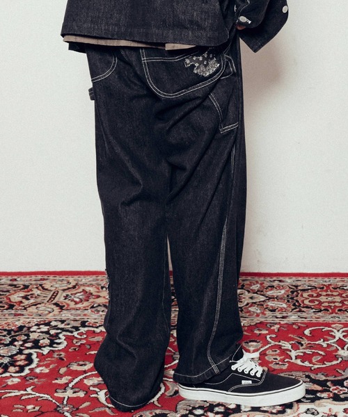 Subciety（サブサエティ）の「Patched painter pants（デニムパンツ・メンズ・インディゴブルー/ブラック・SMALL/MEDIUM/LARGE/X-LARGE）」の7枚目の写真