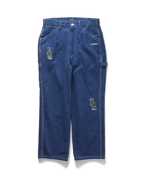 Subciety（サブサエティ）の「Patched painter pants（デニムパンツ・メンズ・インディゴブルー/ブラック・SMALL/MEDIUM/LARGE/X-LARGE）」の4枚目の写真