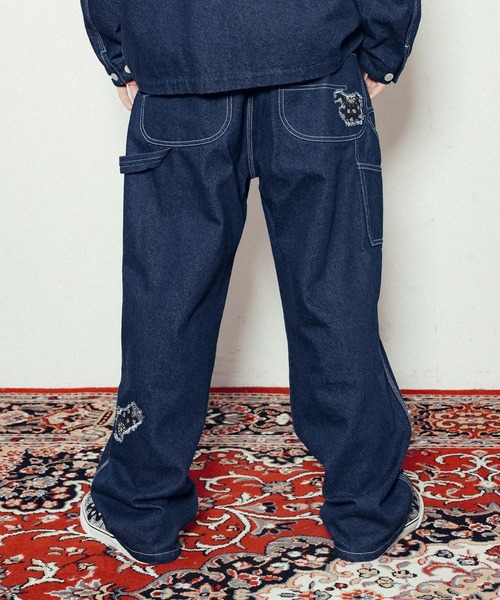 Subciety（サブサエティ）の「Patched painter pants（デニムパンツ・メンズ・インディゴブルー/ブラック・SMALL/MEDIUM/LARGE/X-LARGE）」の17枚目の写真