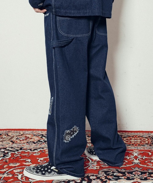 Subciety（サブサエティ）の「Patched painter pants（デニムパンツ・メンズ・インディゴブルー/ブラック・SMALL/MEDIUM/LARGE/X-LARGE）」の19枚目の写真