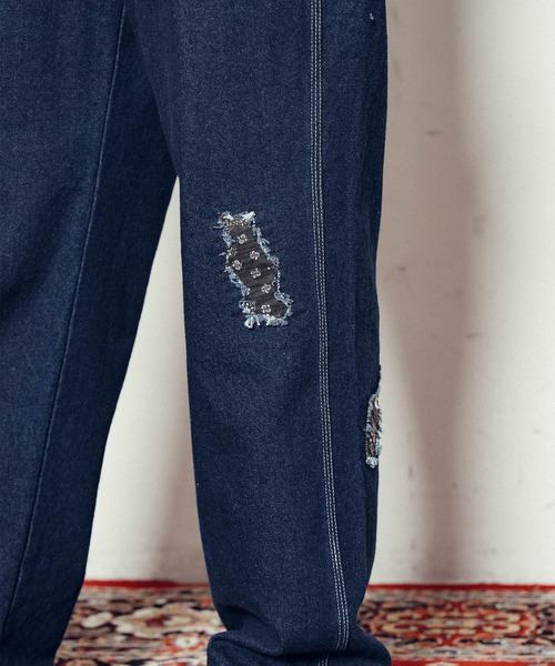 Subciety（サブサエティ）の「Patched painter pants（デニムパンツ・メンズ・インディゴブルー/ブラック・SMALL/MEDIUM/LARGE/X-LARGE）」の20枚目の写真