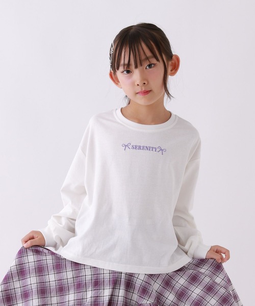 10C REPIPI（ジューシーレピピ）の「【10C REPIPI】チョベリグルーズロンＴ（Tシャツ/カットソー・キッズ・ピンク/サックスブルー/グレー/ブラック/スミクロ/ホワイト・120cm/130cm/110cm）」の9枚目の写真