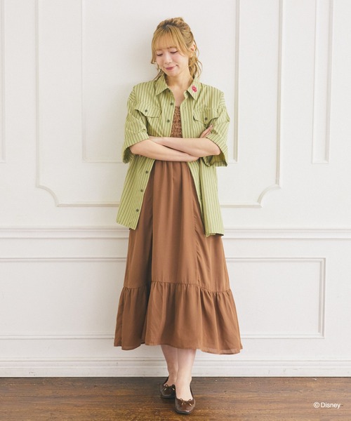 Disney(ディズニー)の「ズートピア/ニック/ストライプシャツ(シャツ/ブラウス・レディース・グリーン系その他・FREE)」の7枚目の写真