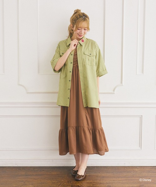 Disney(ディズニー)の「ズートピア/ニック/ストライプシャツ(シャツ/ブラウス・レディース・グリーン系その他・FREE)」の9枚目の写真