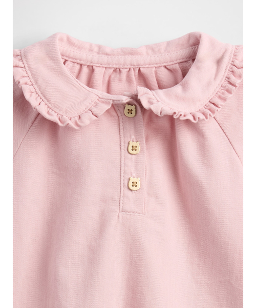 GAP（ギャップ）の「バブル デニムコーデセット (ベビー)（Tシャツ/カットソー・キッズ・ピンク・60cm/70cm/80ｃｍ/90cm）」の3枚目の写真