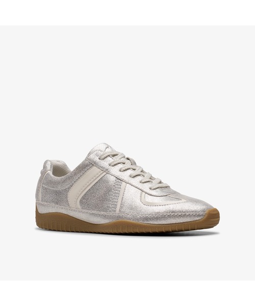 Clarks（クラークス）の「Meridor Lo / メリドールロー（メタリックコンビ）（スニーカー・レディース・シルバー・UK6/UK5.5/UK5/UK4.5/UK4/UK3.5/UK3）」の2枚目の写真