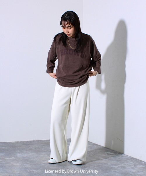 GOOD ROCK SPEED(グッドロックスピード)の「【GOOD ROCK SPEED】カレッジロゴ ラグランTシャツ 7分袖(Tシャツ/カットソー・メンズ・ブラウン/イエロー・M/L)」の13枚目の写真