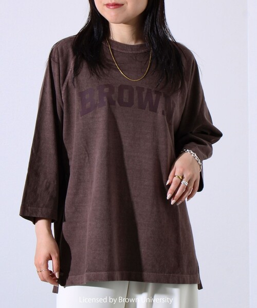 GOOD ROCK SPEED(グッドロックスピード)の「【GOOD ROCK SPEED】カレッジロゴ ラグランTシャツ 7分袖(Tシャツ/カットソー・メンズ・ブラウン/イエロー・M/L)」の14枚目の写真