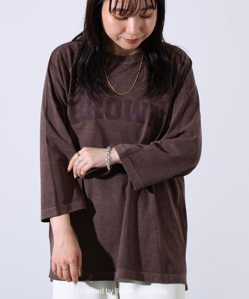 GOOD ROCK SPEED(グッドロックスピード)の「【GOOD ROCK SPEED】カレッジロゴ ラグランTシャツ 7分袖(Tシャツ/カットソー・メンズ・ブラウン/イエロー・M/L)」の9枚目の写真