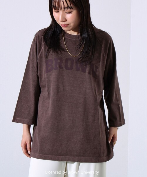 GOOD ROCK SPEED(グッドロックスピード)の「【GOOD ROCK SPEED】カレッジロゴ ラグランTシャツ 7分袖(Tシャツ/カットソー・メンズ・ブラウン/イエロー・M/L)」の10枚目の写真