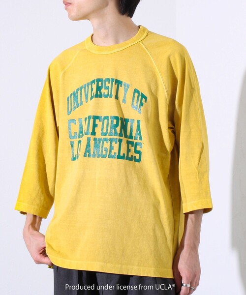 GOOD ROCK SPEED(グッドロックスピード)の「【GOOD ROCK SPEED】カレッジロゴ ラグランTシャツ 7分袖(Tシャツ/カットソー・メンズ・ブラウン/イエロー・M/L)」の8枚目の写真