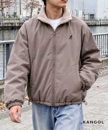 KANGOL（カンゴール）の「KANGOL カンゴール 別注  2WAYリバーシブル ロゴ刺繍 ドロストボアブルゾン（ブルゾン）」