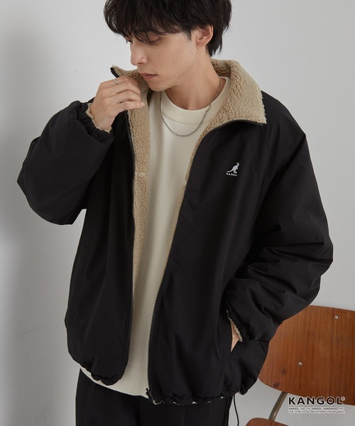KANGOL/カンゴール 別注 ワンポイント ロゴ刺繍 2WAY リバーシブル