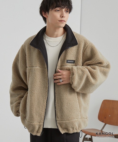 KANGOL/カンゴール 別注 ワンポイント ロゴ刺繍 2WAY リバーシブル