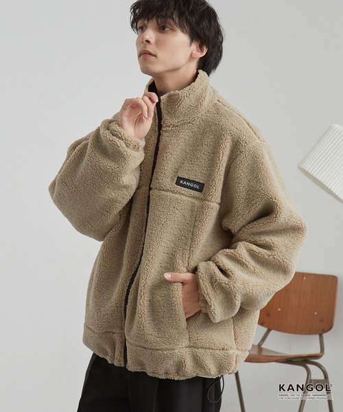 KANGOL/カンゴール 別注 ワンポイント ロゴ刺繍 2WAY リバーシブル