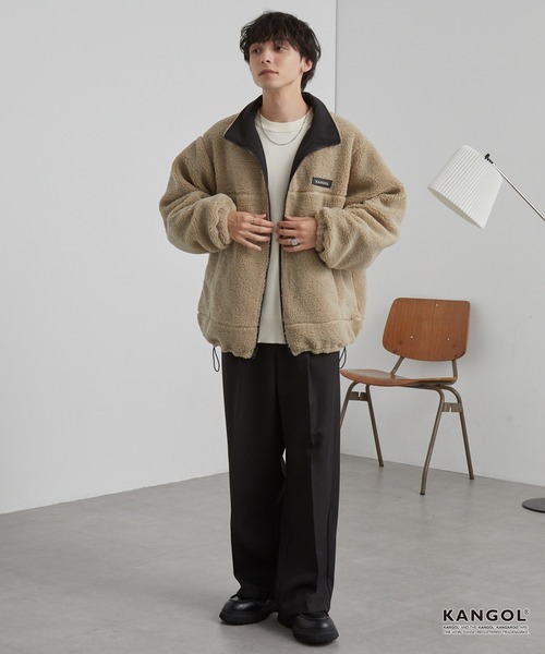 KANGOL/カンゴール 別注 ワンポイント ロゴ刺繍 2WAY リバーシブル