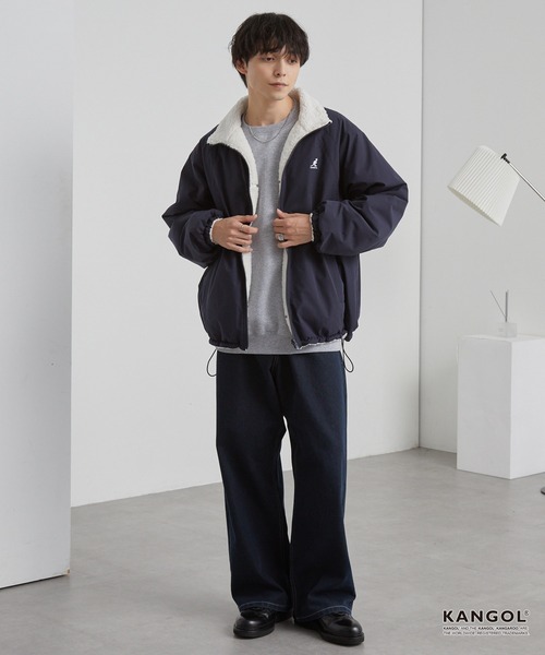 KANGOL/カンゴール 別注 ワンポイント ロゴ刺繍 2WAY リバーシブル