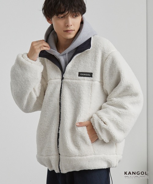 KANGOL/カンゴール 別注 ワンポイント ロゴ刺繍 2WAY リバーシブル