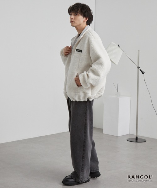 KANGOL/カンゴール 別注 ワンポイント ロゴ刺繍 2WAY リバーシブル