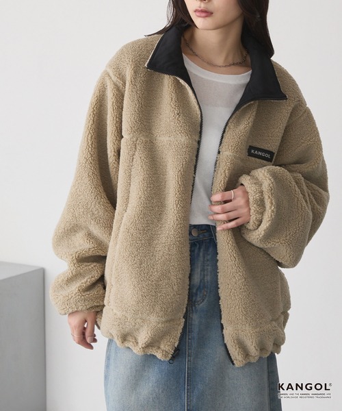 KANGOL/カンゴール 別注 ワンポイント ロゴ刺繍 2WAY リバーシブル