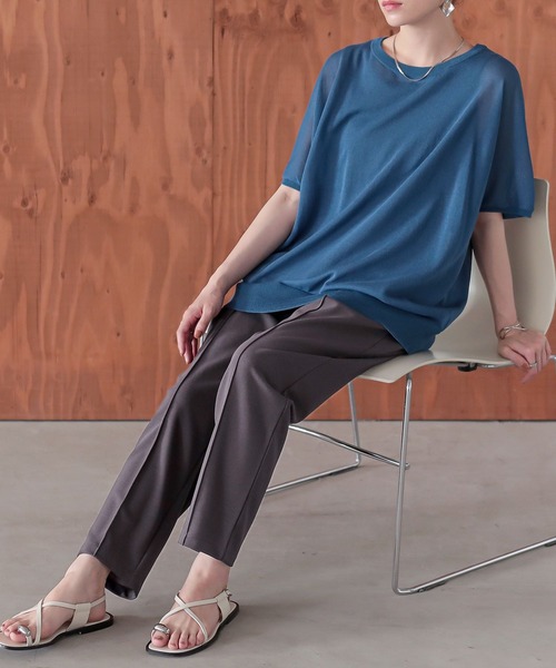 n'OrLABEL(ノアールレーベル)の「【機能素材】『ピンタックテーパードパンツ』(その他パンツ・レディース・ブラック/チャコール・2/1)」の5枚目の写真