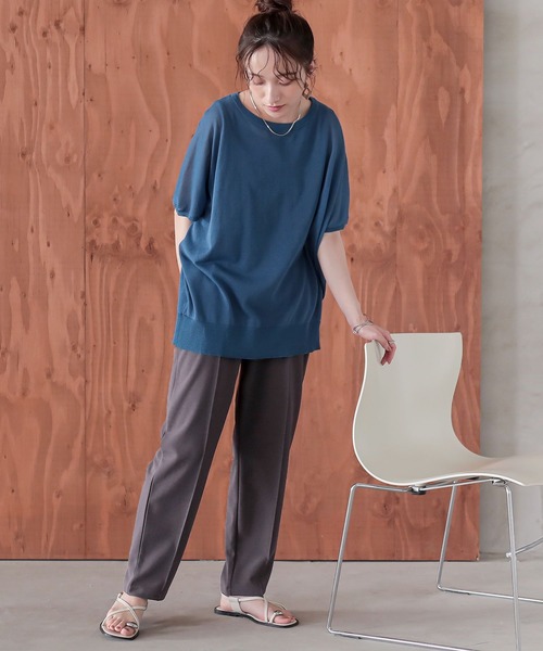 n'OrLABEL(ノアールレーベル)の「【機能素材】『ピンタックテーパードパンツ』(その他パンツ・レディース・ブラック/チャコール・2/1)」の6枚目の写真