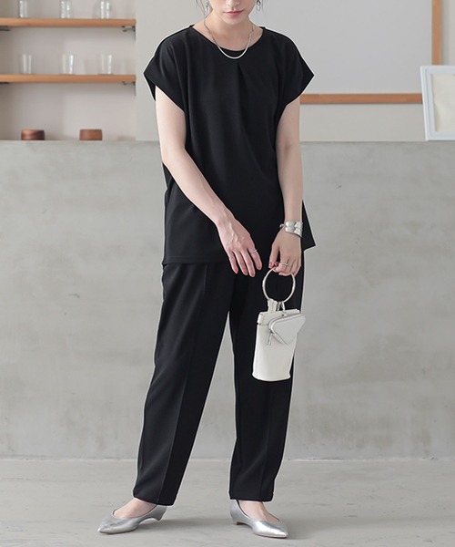 n'OrLABEL(ノアールレーベル)の「【機能素材】『ピンタックテーパードパンツ』(その他パンツ・レディース・ブラック/チャコール・2/1)」の18枚目の写真