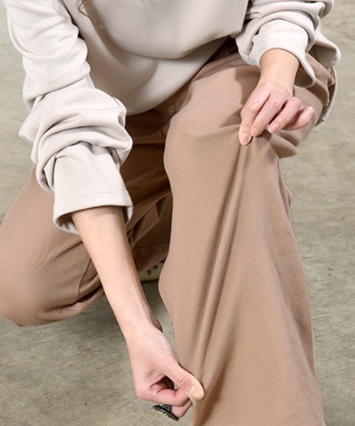 HUG.U（ハグユー）の「ストレッチコットンストレートパンツ（カーゴパンツ・レディース・ベージュ/ネイビー/ホワイト/ブラック/カーキ・S/M/L/LL）」の14枚目の写真