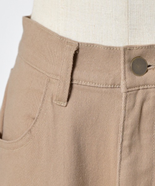 HUG.U（ハグユー）の「ストレッチコットンストレートパンツ（カーゴパンツ・レディース・ベージュ/ネイビー/ホワイト/ブラック/カーキ・S/M/L/LL）」の12枚目の写真