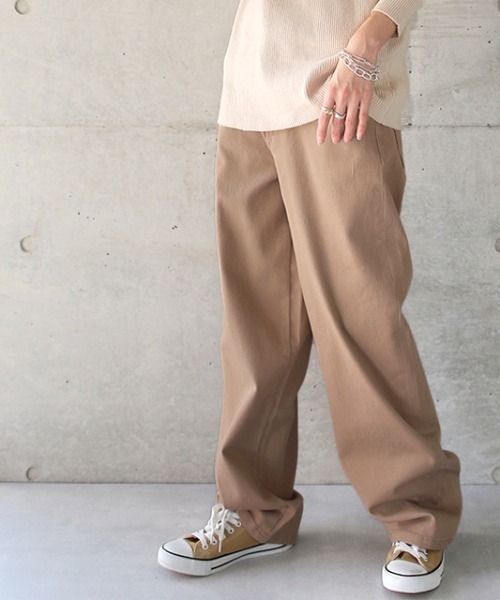 HUG.U（ハグユー）の「ストレッチコットンストレートパンツ（カーゴパンツ・レディース・ベージュ/ネイビー/ホワイト/ブラック/カーキ・S/M/L/LL）」の22枚目の写真