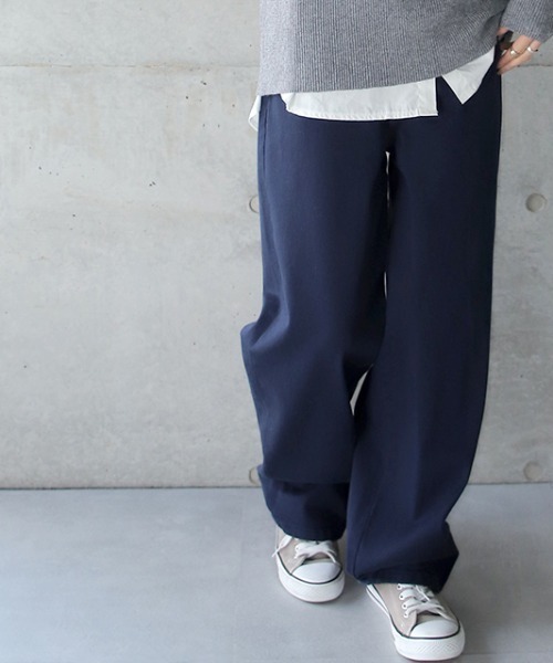 HUG.U（ハグユー）の「ストレッチコットンストレートパンツ（カーゴパンツ・レディース・ベージュ/ネイビー/ホワイト/ブラック/カーキ・S/M/L/LL）」の15枚目の写真