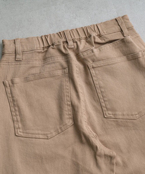 HUG.U（ハグユー）の「ストレッチコットンストレートパンツ（カーゴパンツ・レディース・ベージュ/ネイビー/ホワイト/ブラック/カーキ・S/M/L/LL）」の10枚目の写真