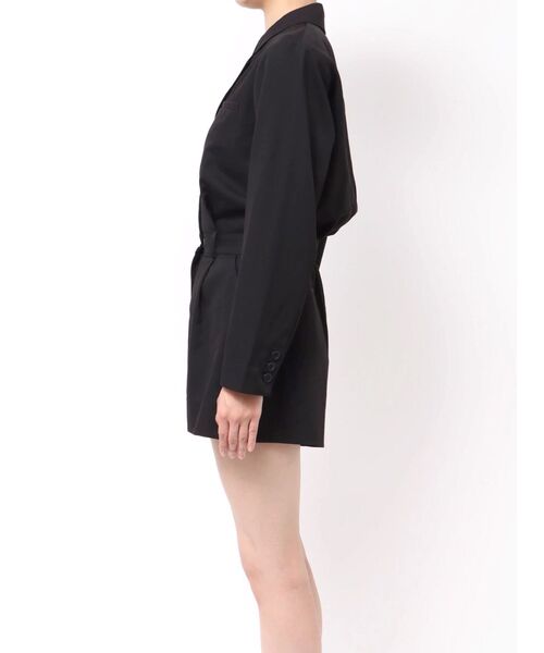 GYDA（ジェイダ）の「ジャケットデザインロンパース（つなぎ/オールインワン・レディース・アイボリー/ブラック・FREE）」の7枚目の写真