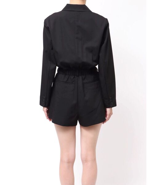 GYDA（ジェイダ）の「ジャケットデザインロンパース（つなぎ/オールインワン・レディース・アイボリー/ブラック・FREE）」の6枚目の写真