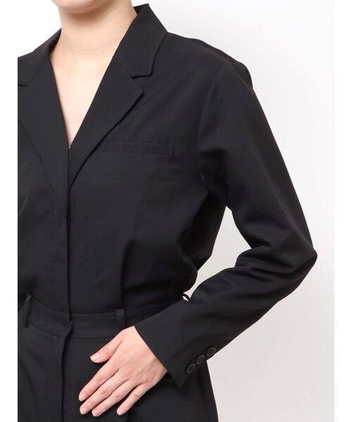 GYDA（ジェイダ）の「ジャケットデザインロンパース（つなぎ/オールインワン・レディース・アイボリー/ブラック・FREE）」の9枚目の写真