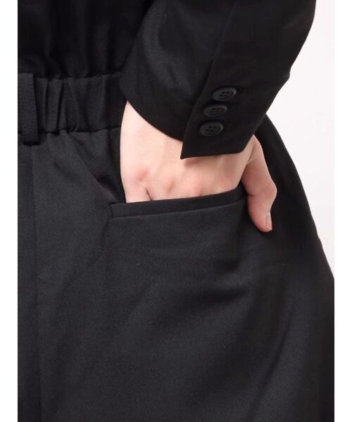 GYDA（ジェイダ）の「ジャケットデザインロンパース（つなぎ/オールインワン・レディース・アイボリー/ブラック・FREE）」の12枚目の写真