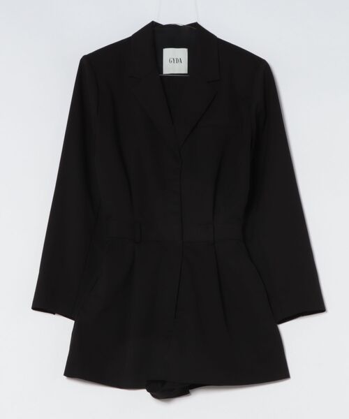 GYDA（ジェイダ）の「ジャケットデザインロンパース（つなぎ/オールインワン・レディース・アイボリー/ブラック・FREE）」の4枚目の写真