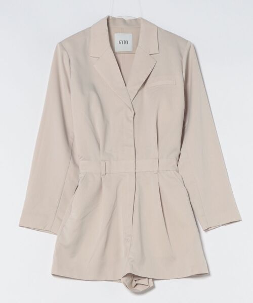 GYDA（ジェイダ）の「ジャケットデザインロンパース（つなぎ/オールインワン・レディース・アイボリー/ブラック・FREE）」の3枚目の写真