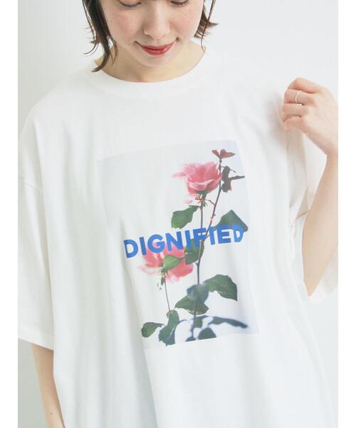 SM2（エスエムツー）の「[接触冷感]バックシャーリング転写プリントTシャツ（Tシャツ/カットソー・レディース・オフホワイト/クリーム/ブラック/ピンク・F）」の18枚目の写真