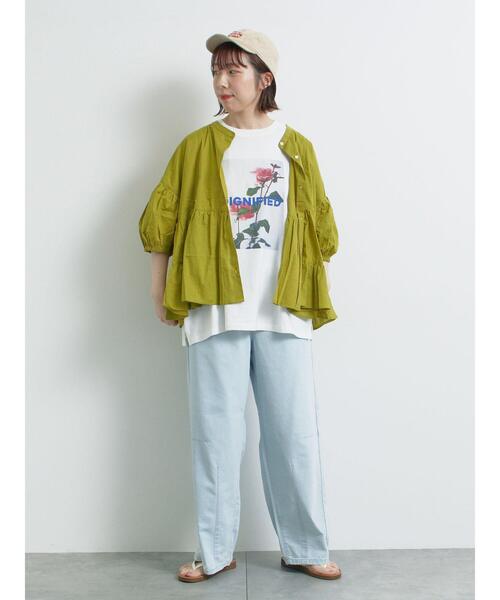 SM2（エスエムツー）の「[接触冷感]バックシャーリング転写プリントTシャツ（Tシャツ/カットソー・レディース・オフホワイト/クリーム/ブラック/ピンク・F）」の19枚目の写真