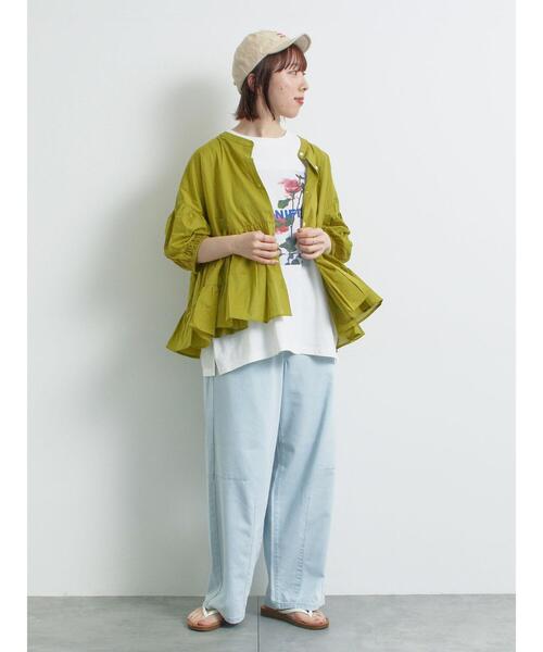SM2（エスエムツー）の「[接触冷感]バックシャーリング転写プリントTシャツ（Tシャツ/カットソー・レディース・オフホワイト/クリーム/ブラック/ピンク・F）」の20枚目の写真