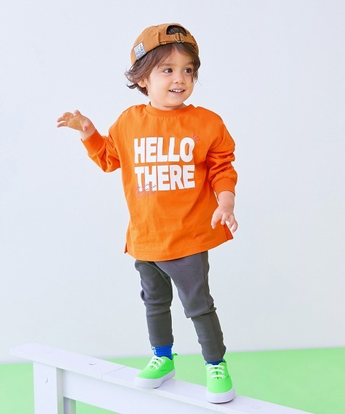 devirock（デビロック）の「【EN-JOY】どっちも前だから1人でお着替え カラフル 長袖Tシャツ ロンT（Tシャツ/カットソー・キッズ・グレー系1/ベージュ系1/ブラック系1/オレンジ系1/ピンク系2/ピンク系1/パープル系1/ベージュ系2/グリーン系1/ブルー系1/グリーン系2/ブルー系2・110cm/100cm/120cm/130cm/90cm/80ｃｍ）」の17枚目の写真