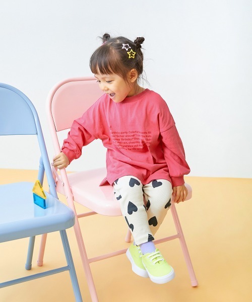 devirock（デビロック）の「【EN-JOY】どっちも前だから1人でお着替え カラフル 長袖Tシャツ ロンT（Tシャツ/カットソー・キッズ・グレー系1/ベージュ系1/ブラック系1/オレンジ系1/ピンク系2/ピンク系1/パープル系1/ベージュ系2/グリーン系1/ブルー系1/グリーン系2/ブルー系2・110cm/100cm/120cm/130cm/90cm/80ｃｍ）」の22枚目の写真