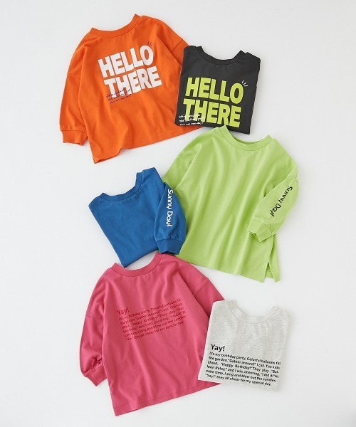 セール】【EN-JOY】どっちも前だから1人でお着替え カラフル 長袖T