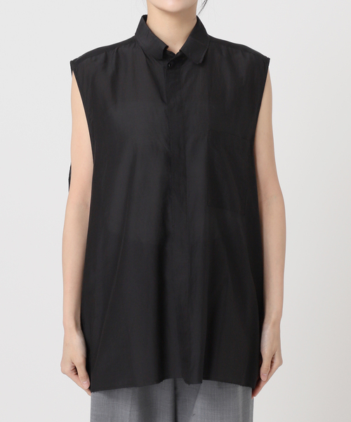 CITYSHOP（シティーショップ）の「OPPOSITE SHIRT VEST：シャツ（シャツ/ブラウス・レディース・ブラック/ホワイト・FREE）」の13枚目の写真